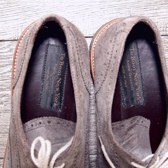 $450 Nordstrom TO BOOT NEW YORK 11.5 M Italian Suede Oxford * add $15 new Trees